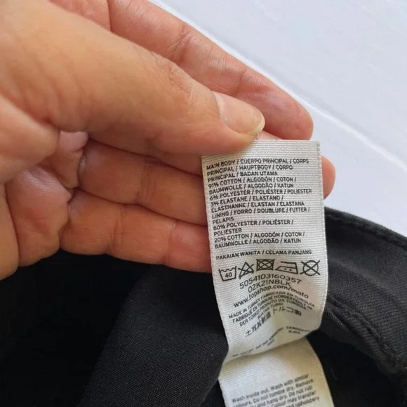 TOPSHOP Moto Jamie Petite High Waist Black Jeans W34L30 - Picture 10 of 12